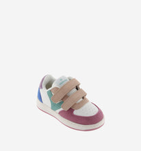 Load image into Gallery viewer, Multicolor pink leather sneakers with V logo