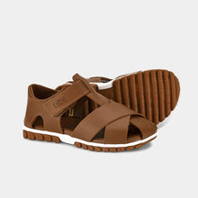 Load image into Gallery viewer, Caramel brown leather sandal