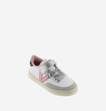 Load image into Gallery viewer, Sneaker with silver and pink details and animal print back
