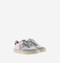 Load image into Gallery viewer, Sneaker with silver and pink details and animal print back