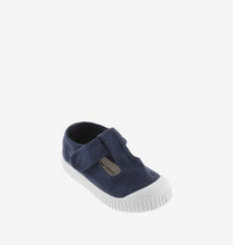 Load image into Gallery viewer, Navy blue t-strap with velcro