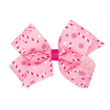 Load image into Gallery viewer, Pink Xmas Holiday themed grosgrain bows