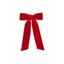 Load image into Gallery viewer, Velvet Bowtie with Knot Wrap and Streamer Tails