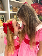 Load image into Gallery viewer, Velvet fabric bow with twisted wrap and whimsy tails