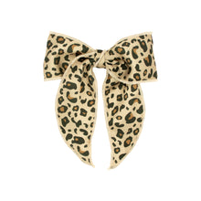 Load image into Gallery viewer, Animal print bowtie with twisted wrap and whimsy tails