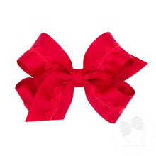 Load image into Gallery viewer, Grosgrain Hair Bow with Ric-Rac Trim