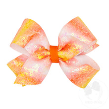 Load image into Gallery viewer, Ombre stripe sequins bow