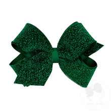 Load image into Gallery viewer, Metallic Lurex with Grosgrain Underlay Hair Bow