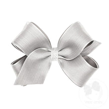 Load image into Gallery viewer, Metallic grosgrain overlay bow