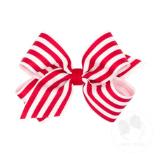 Load image into Gallery viewer, Nautical stripe grosgrain bow