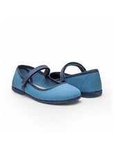 Load image into Gallery viewer, Blue canvas mary jane