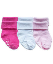 Load image into Gallery viewer, Non-Skid Turn Cuff Socks 3 Pair Pack