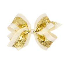 Load image into Gallery viewer, Linen and sequins king bow