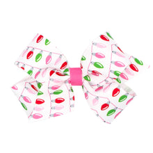 Load image into Gallery viewer, Pink Xmas Holiday themed grosgrain bows