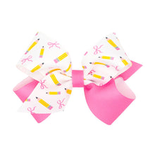 Load image into Gallery viewer, Back to school colorblock grosgrain bows