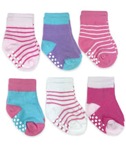 Load image into Gallery viewer, Non-Skid Crew Socks 6 Pair Pack