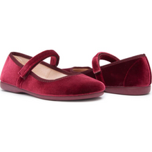 Load image into Gallery viewer, Burgundy classic velvet mary jane