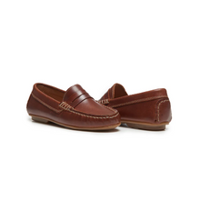 Load image into Gallery viewer, Brown leather penny loafer