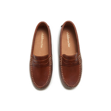 Load image into Gallery viewer, Brown leather penny loafer
