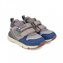 Load image into Gallery viewer, Oyster and blue sport bootie