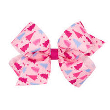 Load image into Gallery viewer, Pink Xmas Holiday themed grosgrain bows