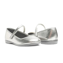 Load image into Gallery viewer, Mila silver metallic mary janes
