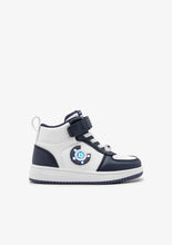 Load image into Gallery viewer, Navy and white lights high top sneaker