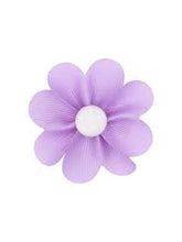 Load image into Gallery viewer, Grosgrain Petal Flower Hair Clip with Button Center