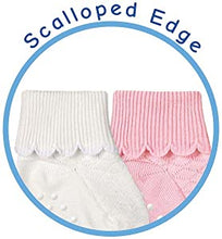 Load image into Gallery viewer, Scalloped edge socks(3 pairs)