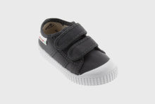 Load image into Gallery viewer, Dark gray canvas double velcro sneaker
