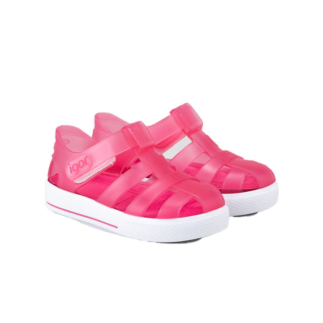 Star fuschia fisherman  jellie sandal
