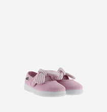 Load image into Gallery viewer, Petal canvas mary jane with striped bow
