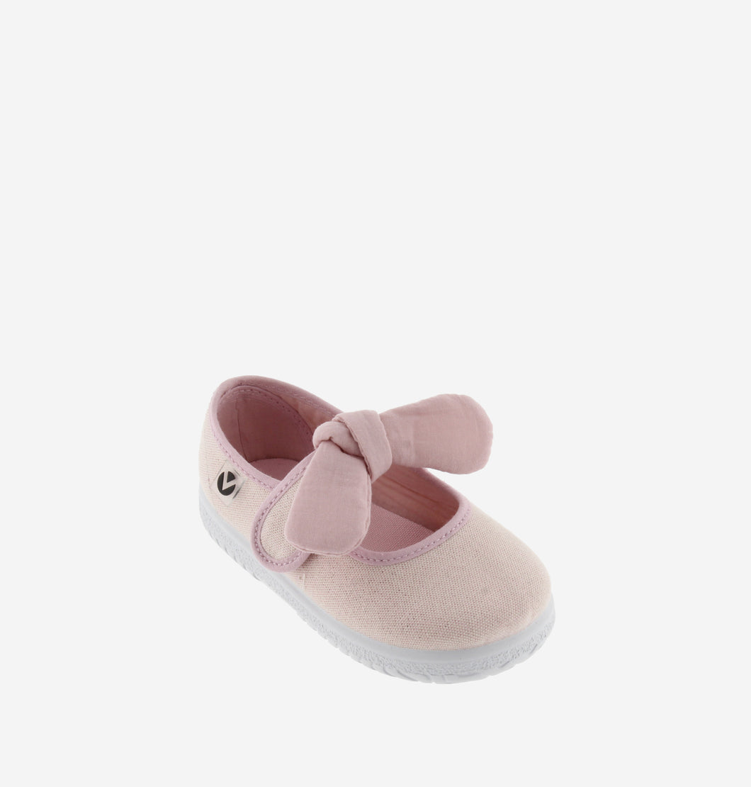 Pink shimmer mary jane with bow