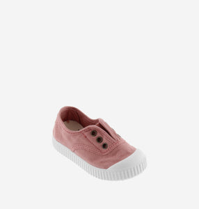 Nude canvas slip on