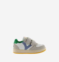 Load image into Gallery viewer, Perforated leather and suede sneakers with V logo
