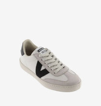 Load image into Gallery viewer, Cyclist leather and suede with black "V"

