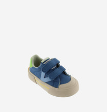 Load image into Gallery viewer, Jeans canvas sneaker with light blue "V" detail
