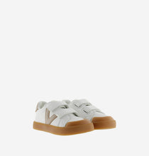 Load image into Gallery viewer, White barefoot sneaker with beige "V" detail
