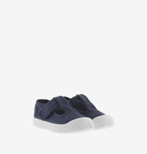 Load image into Gallery viewer, Navy blue t-strap with velcro
