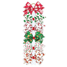 Load image into Gallery viewer, Holiday themed printed grosgrain bows
