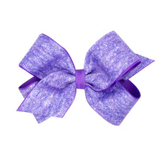 Load image into Gallery viewer, Heather printed grosgrain overlay bow
