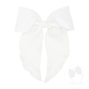 Cotton gauze bowtie with twisted wrap and whimsy tails