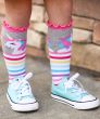 Load image into Gallery viewer, Unicorn/Rainbow knee high socks
