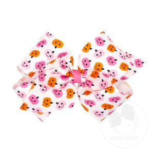 Halloween printed grosgrain bow