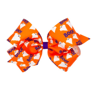 Halloween printed grosgrain bow