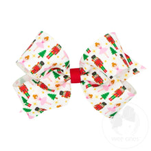 Load image into Gallery viewer, Holiday themed printed grosgrain bows
