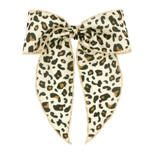 Load image into Gallery viewer, Animal print bowtie with twisted wrap and whimsy tails
