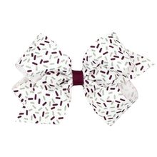 Load image into Gallery viewer, Confetti print bow in school colors
