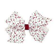 Load image into Gallery viewer, Confetti print bow in school colors
