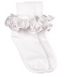 Load image into Gallery viewer, White cotton ruffle cuffed socks(1 pair)
